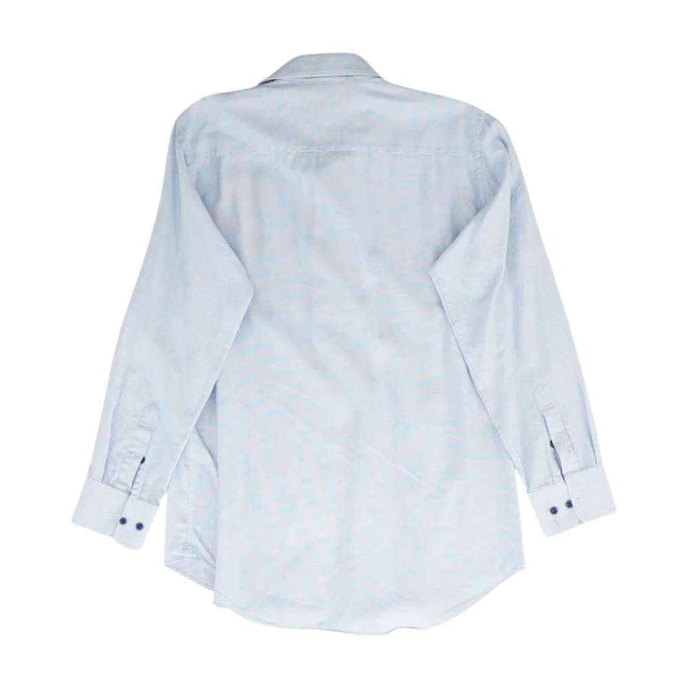 Blue Abstract Long Sleeve Button Down - Image 2