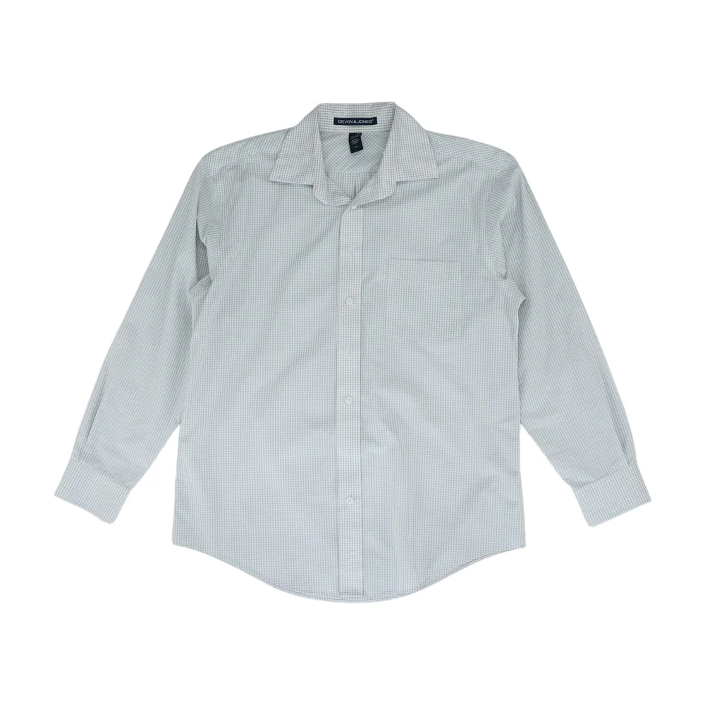 Gray Check Long Sleeve Button Down