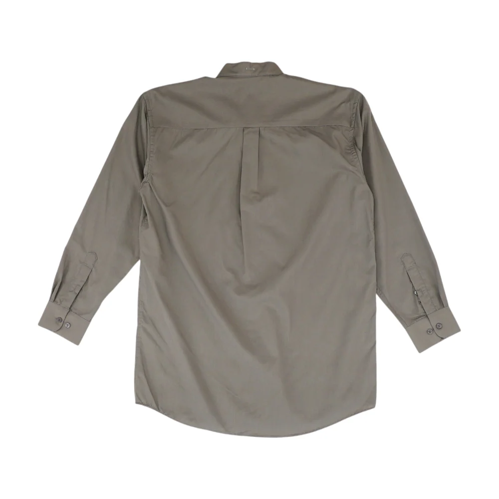 Brown Solid Long Sleeve Button Down - Image 2