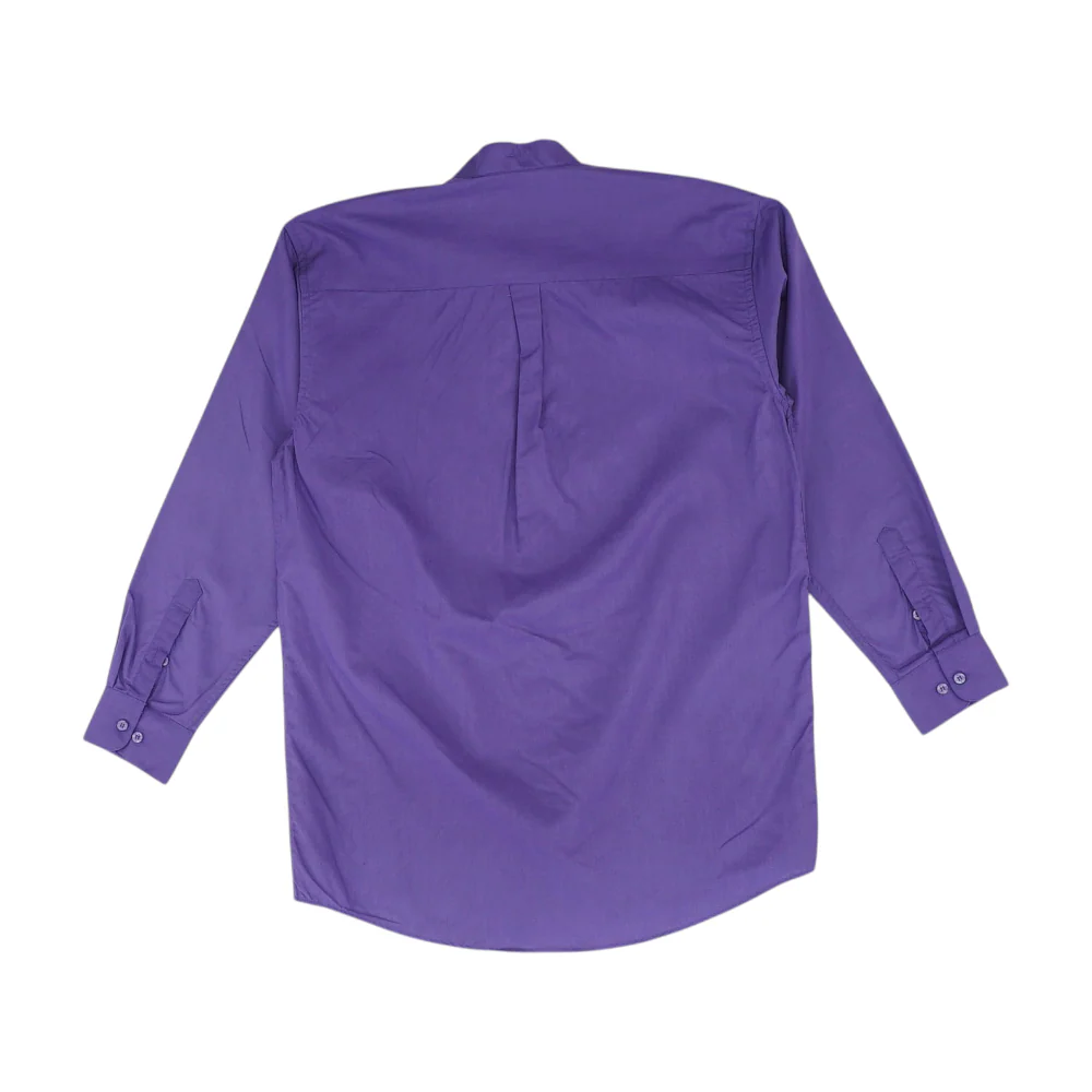 Purple Solid Long Sleeve Button Down - Image 2