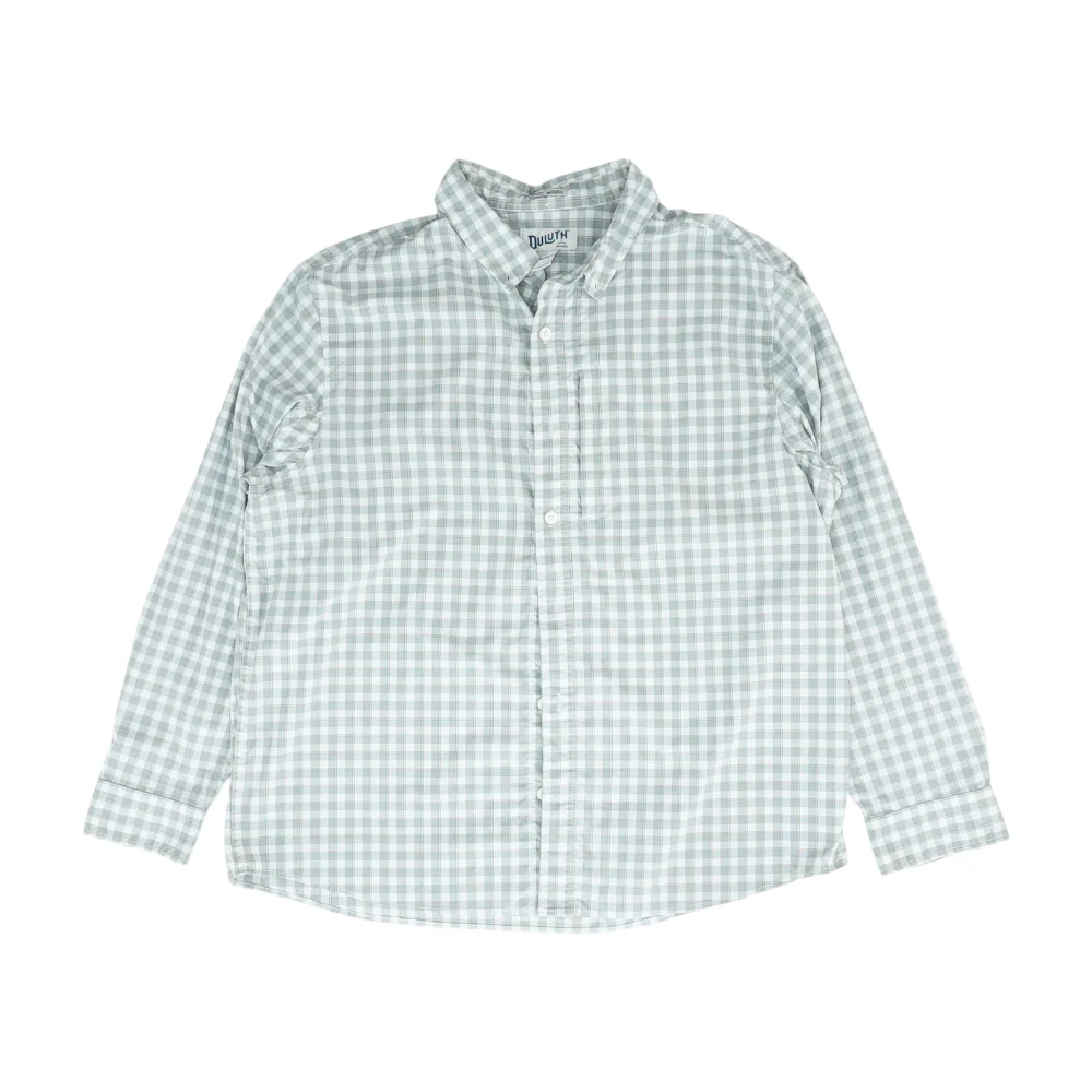 Gray Plaid Long Sleeve Button Down