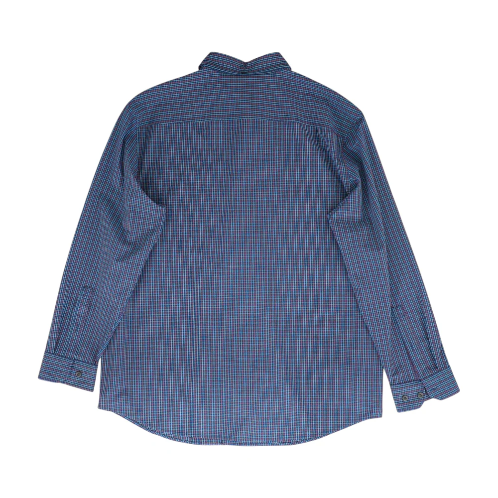 Navy Plaid Long Sleeve Button Down - Image 2