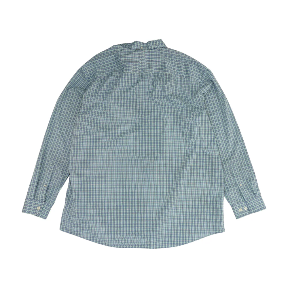 Blue Tall Plaid Long Sleeve Button Down - Image 2
