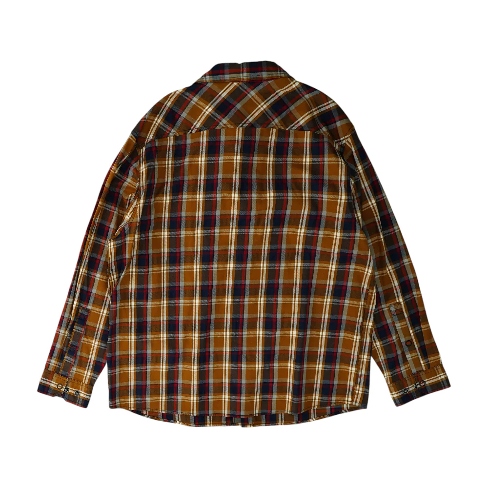 Rust Plaid Long Sleeve Button Down - Image 2