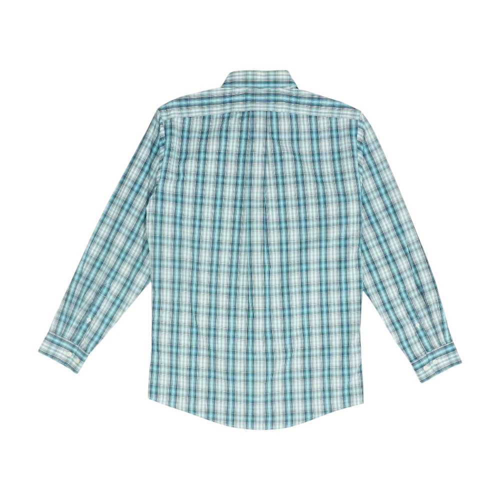 Blue Plaid Long Sleeve Button Down - Image 2