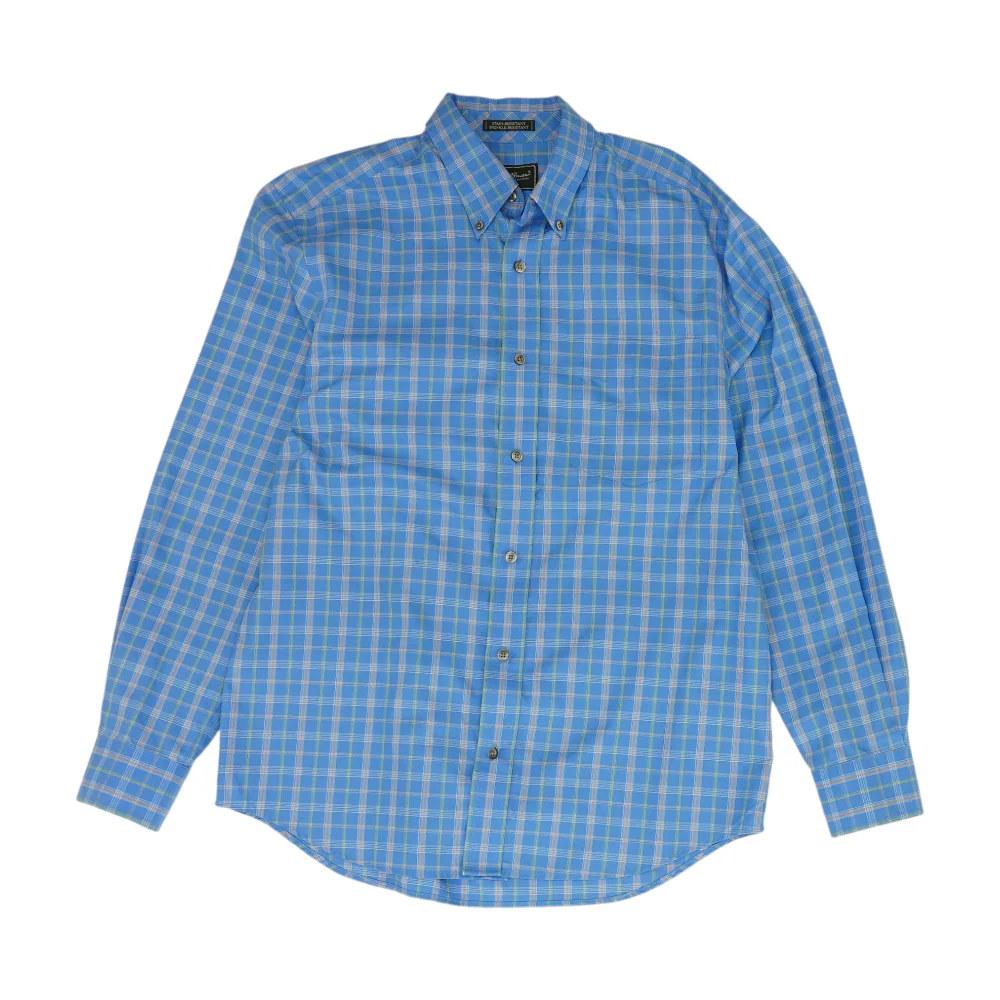 Blue Plaid Long Sleeve Button Down