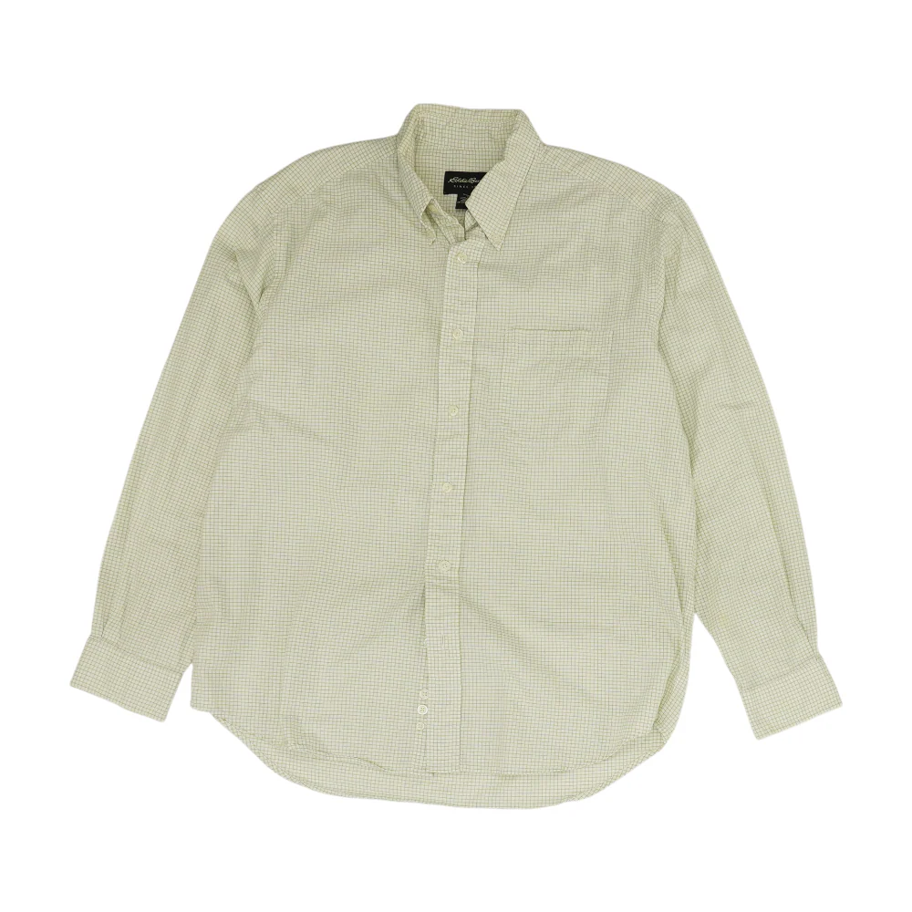 White Check Long Sleeve Button Down