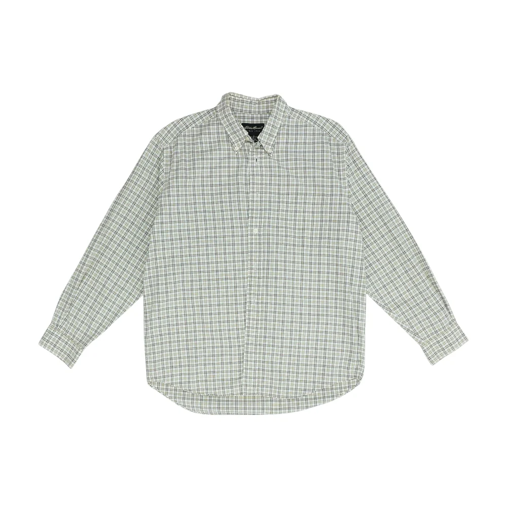 White Check Long Sleeve Button Down