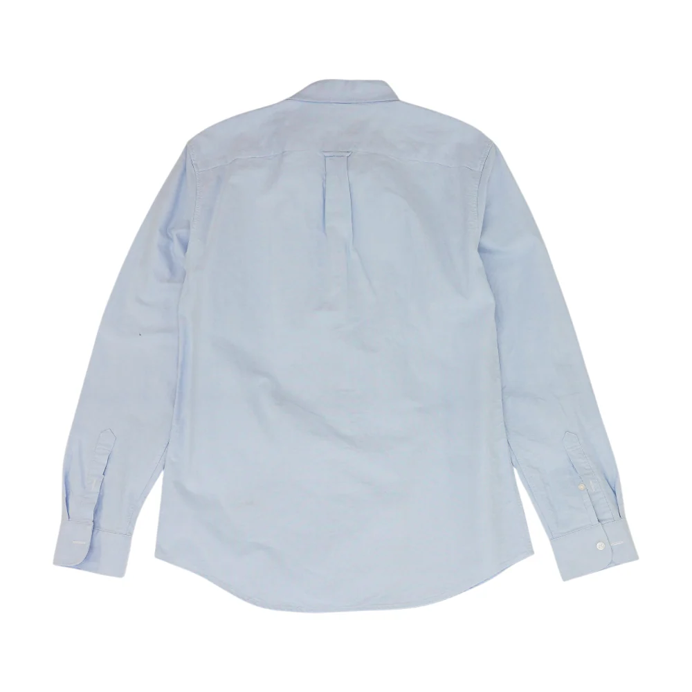 Blue Solid Long Sleeve Button Down - Image 2