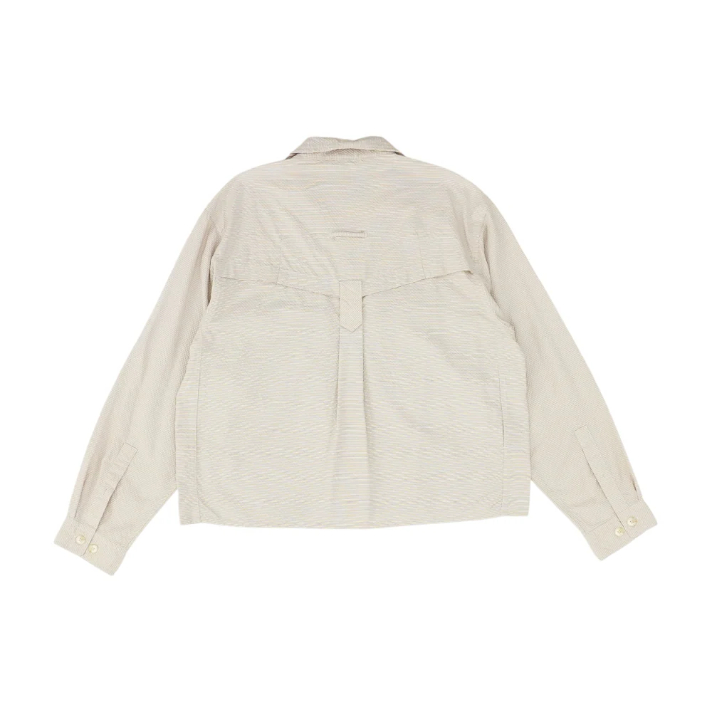 Beige Check Long Sleeve Button Down - Image 2