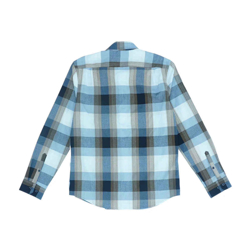 Brown Plaid Long Sleeve Button Down - Image 2