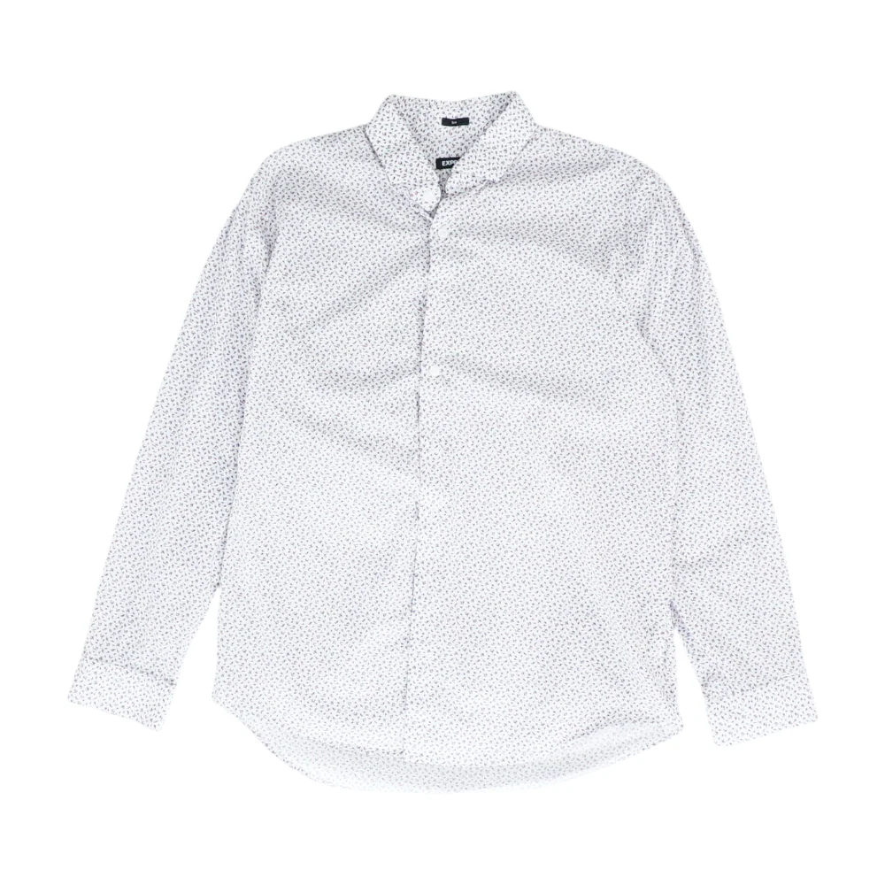 White Floral Long Sleeve Button Down