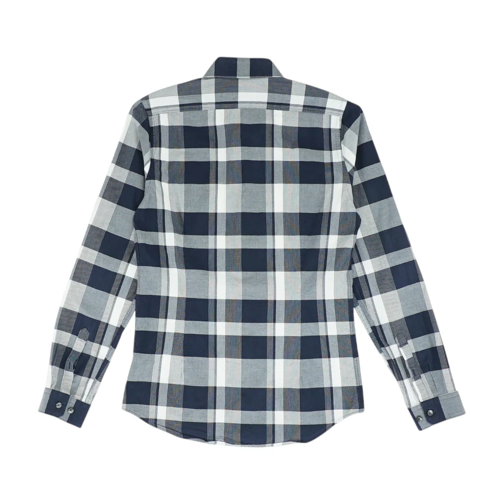 Navy Check Long Sleeve Button Down - Image 2