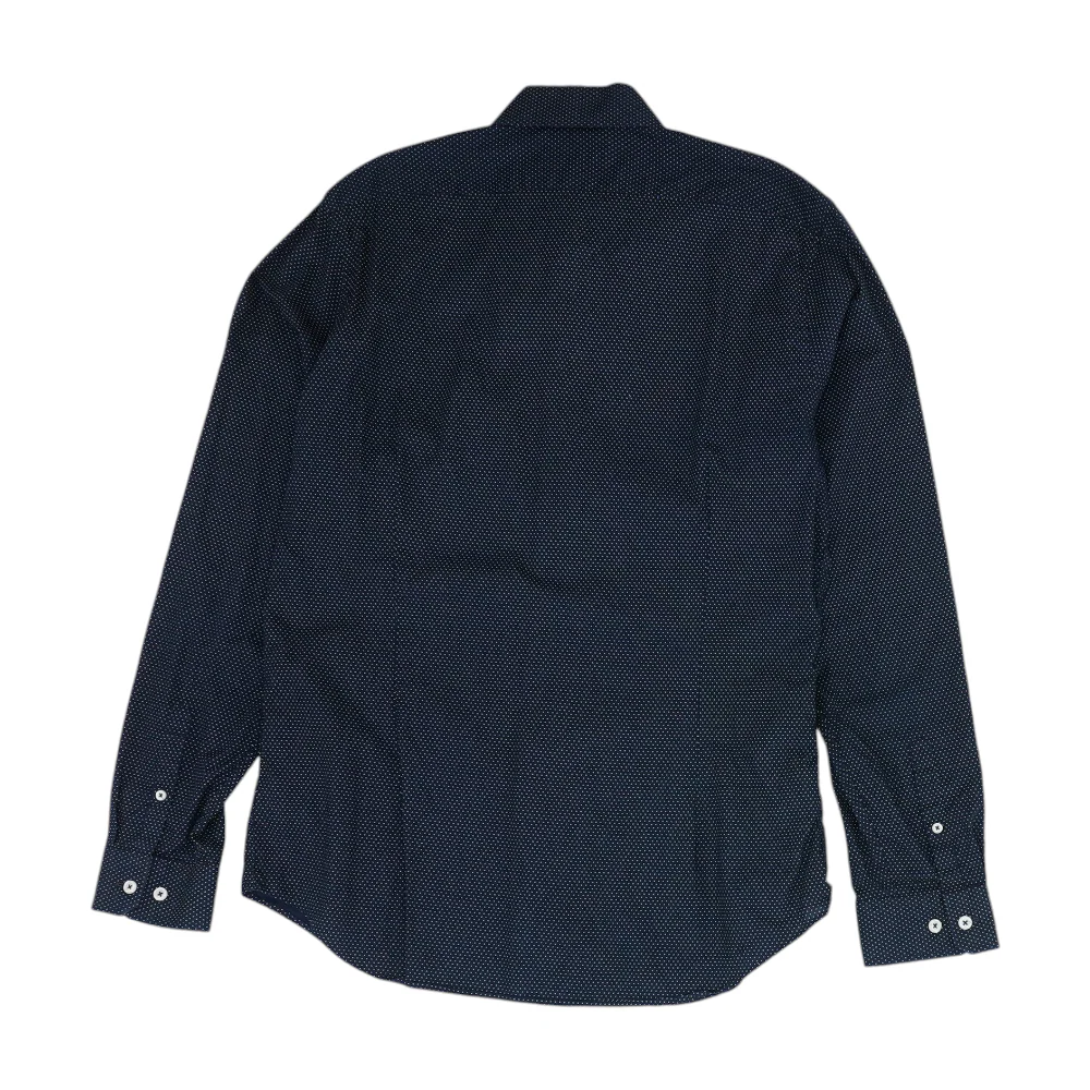 Navy Polka Dot Long Sleeve Button Down - Image 2