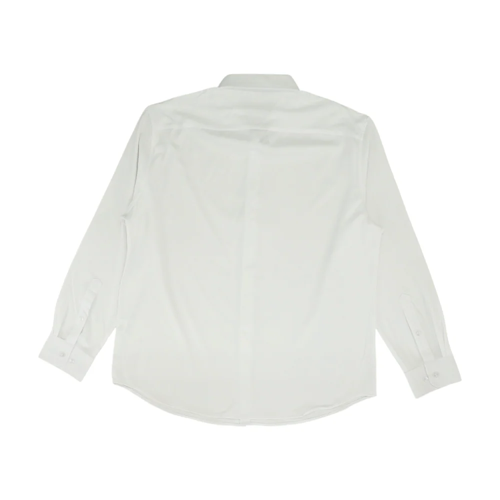 White Solid Long Sleeve Button Down - Image 2