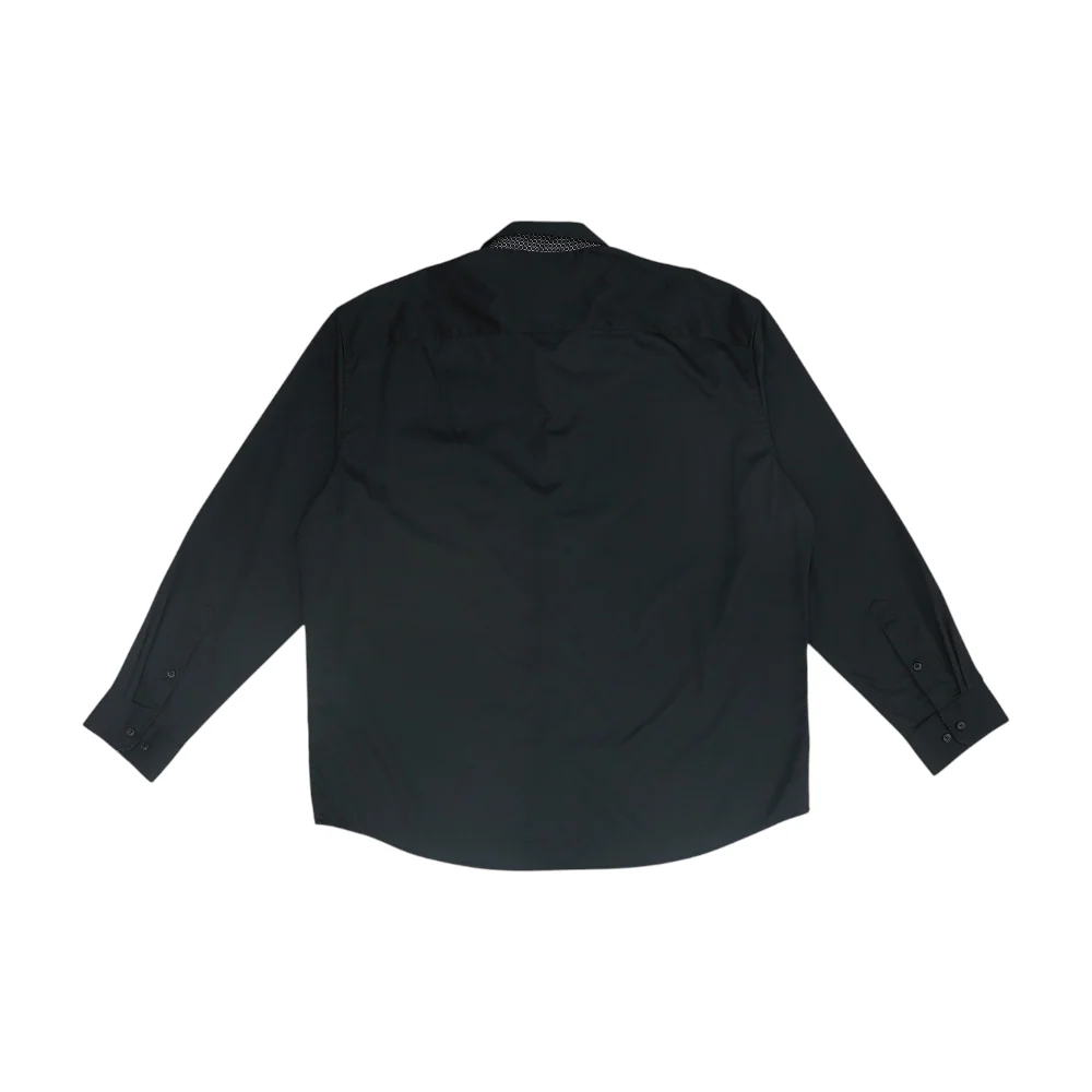 Black Solid Long Sleeve Button Down - Image 2