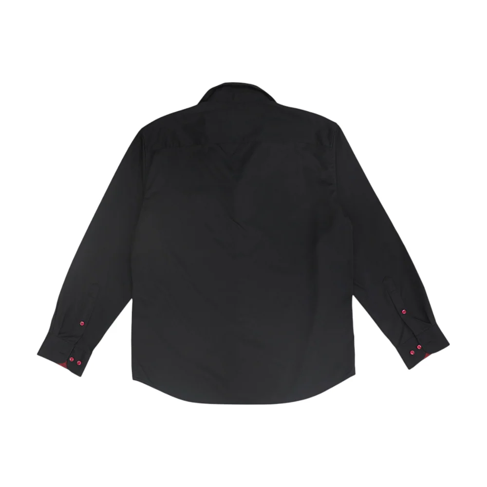 Black Solid Long Sleeve Button Down - Image 2