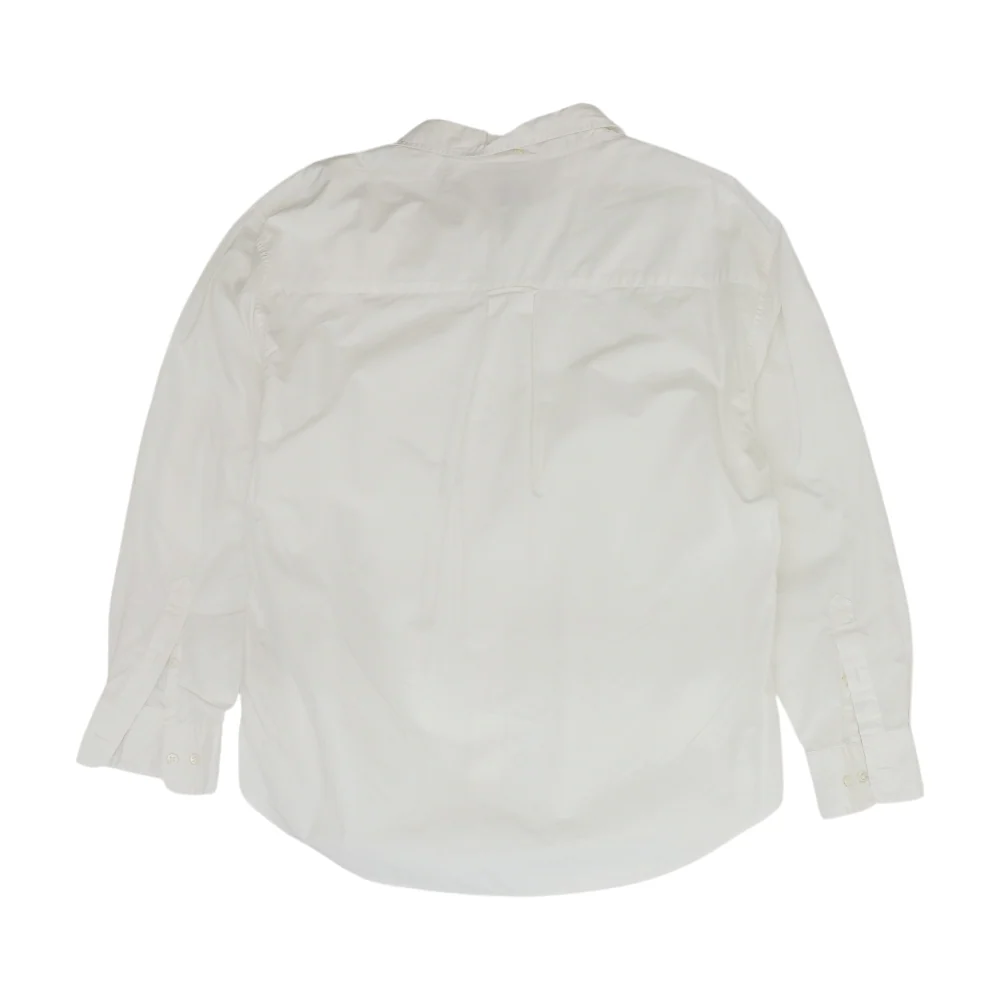 White Solid Long Sleeve Button Down - Image 2