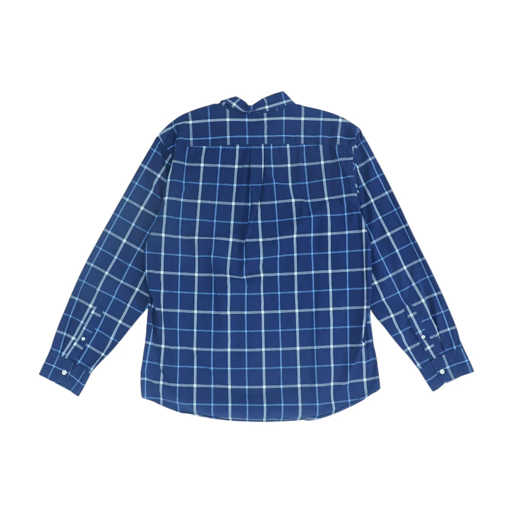 Navy Plaid Long Sleeve Button Down - Image 2