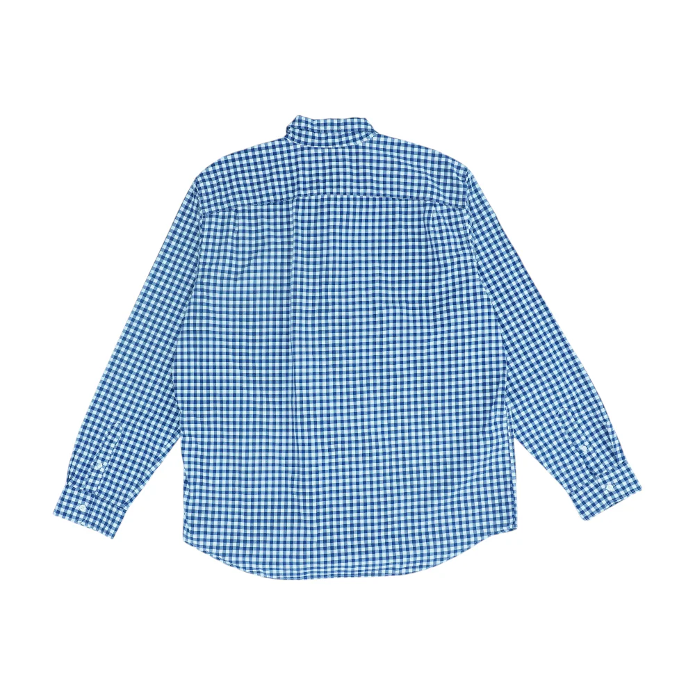 Navy Check Long Sleeve Button Down - Image 2