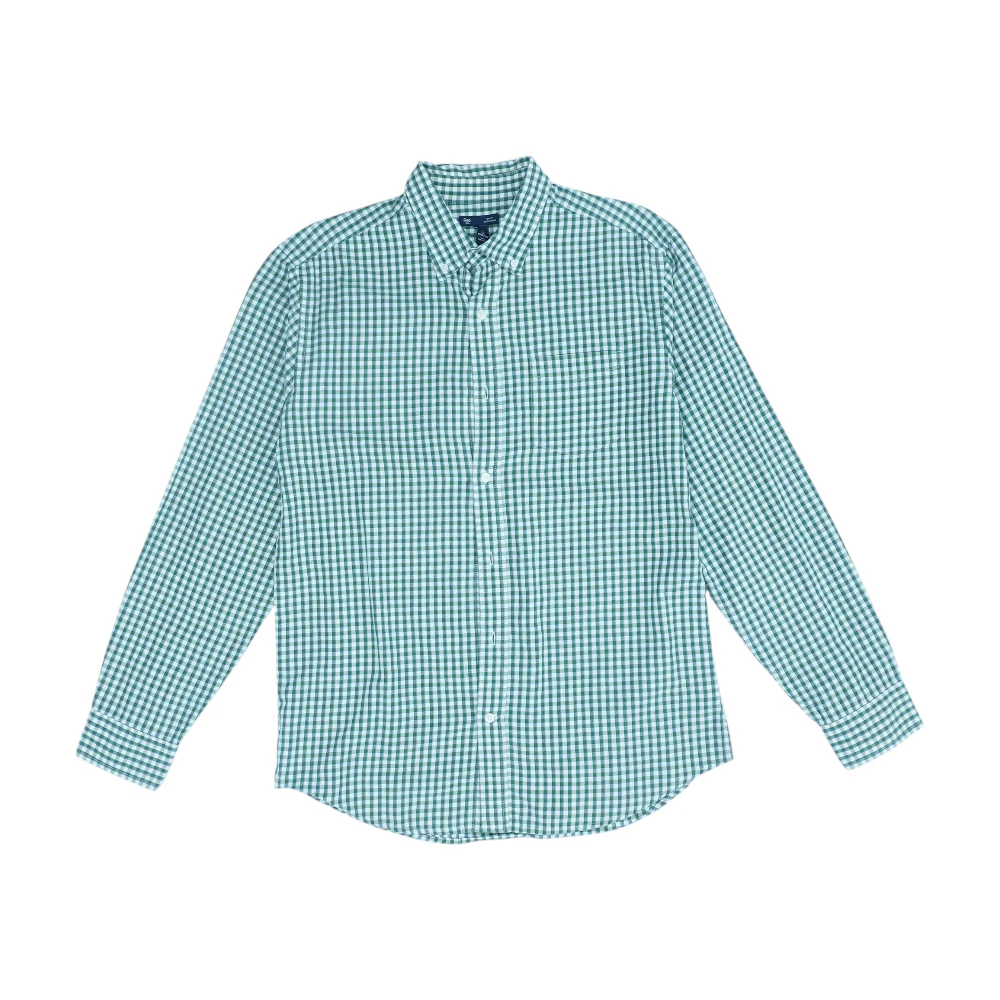 Green Check Long Sleeve Button Down