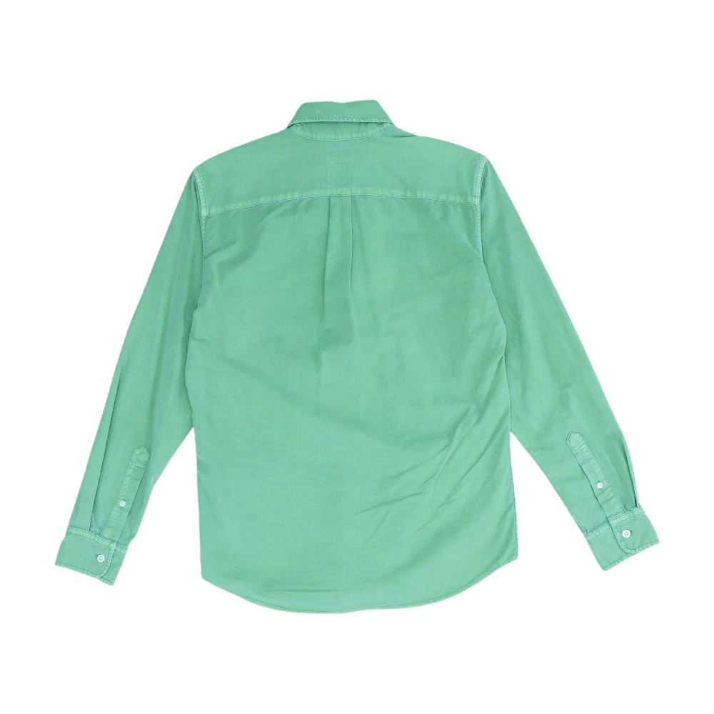 Green Solid Long Sleeve Button Down - Image 2