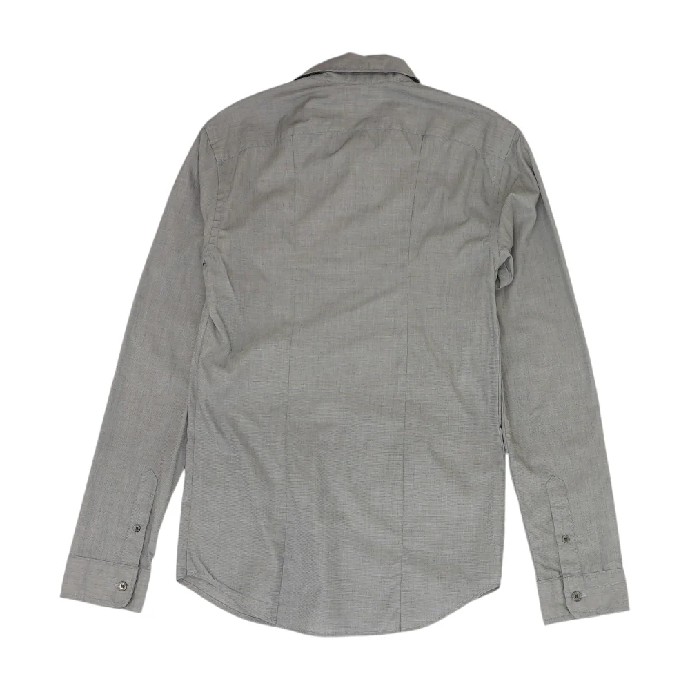 Gray Solid Long Sleeve Button Down - Image 2