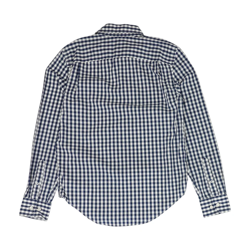 Navy Check Long Sleeve Button Down - Image 2