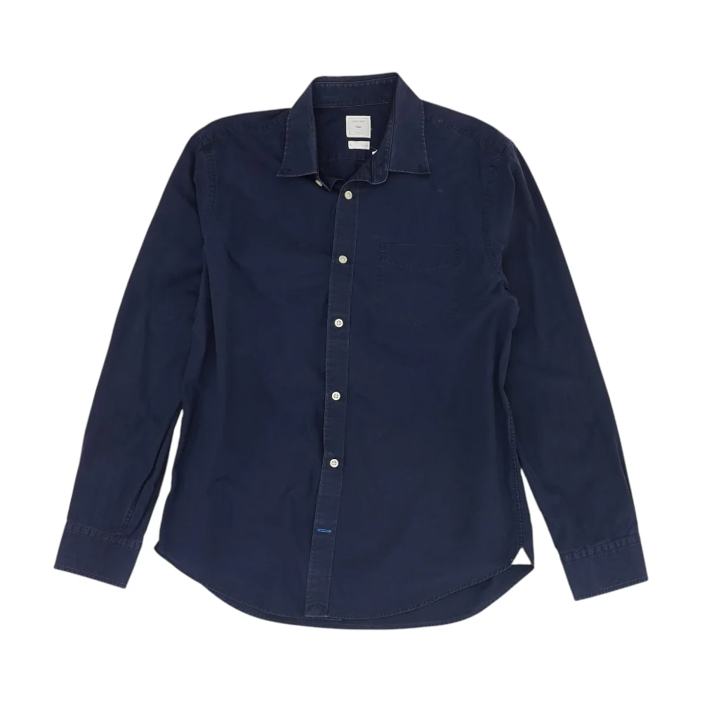 Navy Solid Long Sleeve Button Down