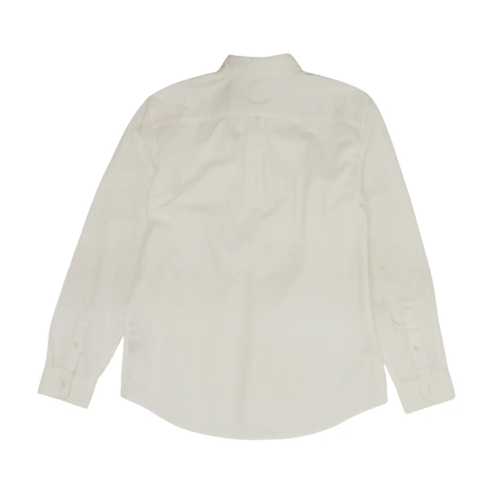 White Solid Long Sleeve Button Down - Image 2