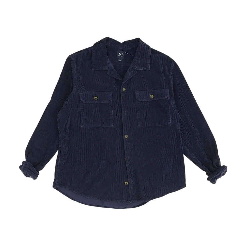 Navy Solid Long Sleeve Button Down