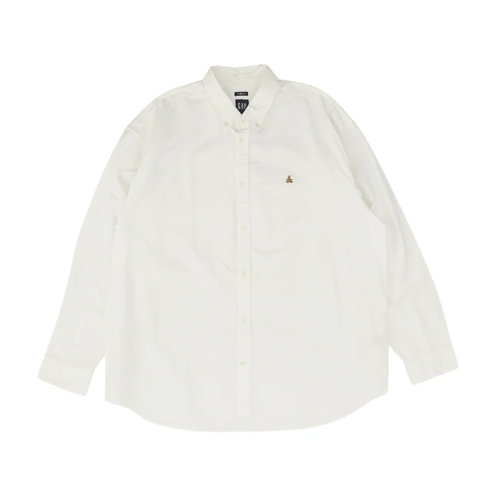 White Tall Solid Long Sleeve Button Down