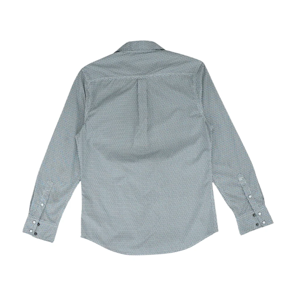 White Abstract Long Sleeve Button Down - Image 2