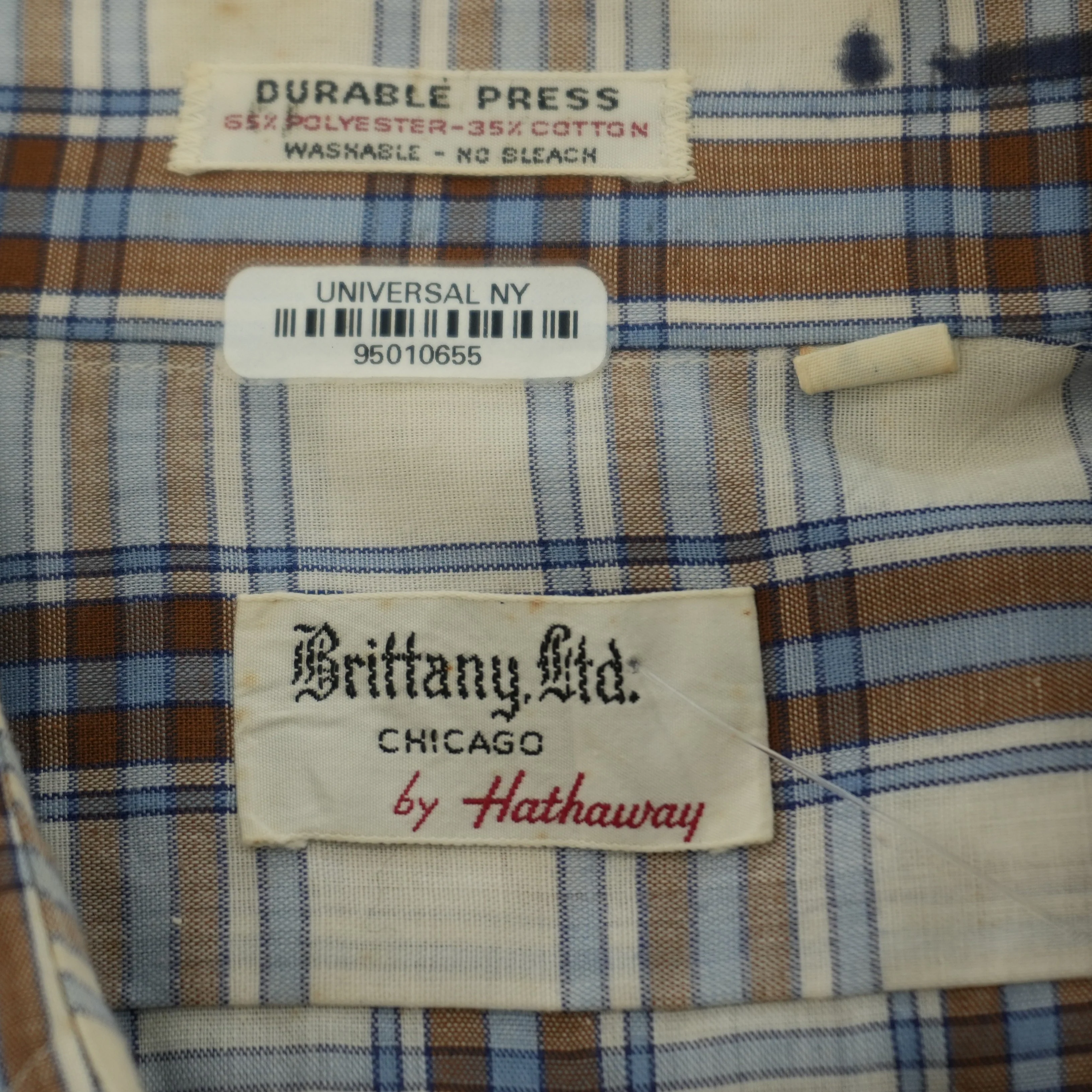 Vintage White Check Long Sleeve Button Down - Image 3