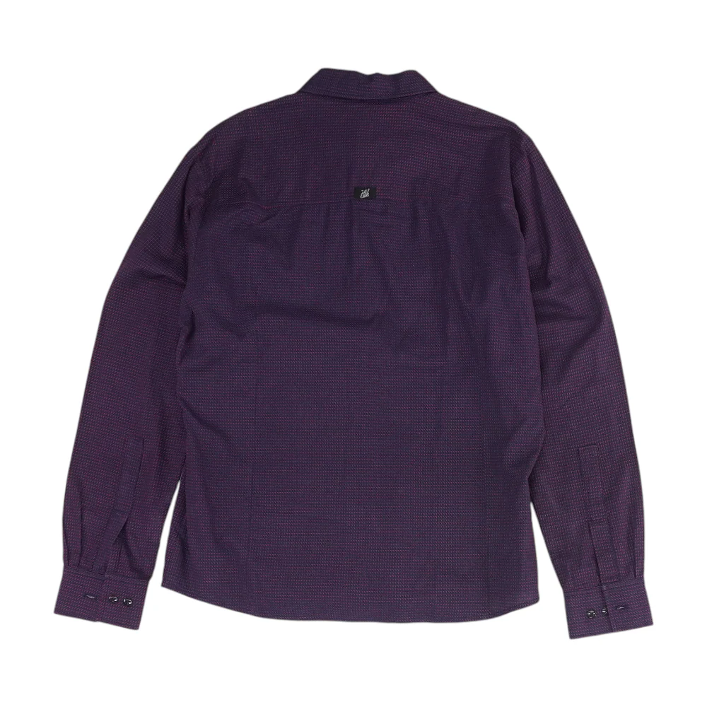 Purple Abstract Long Sleeve Button Down - Image 2