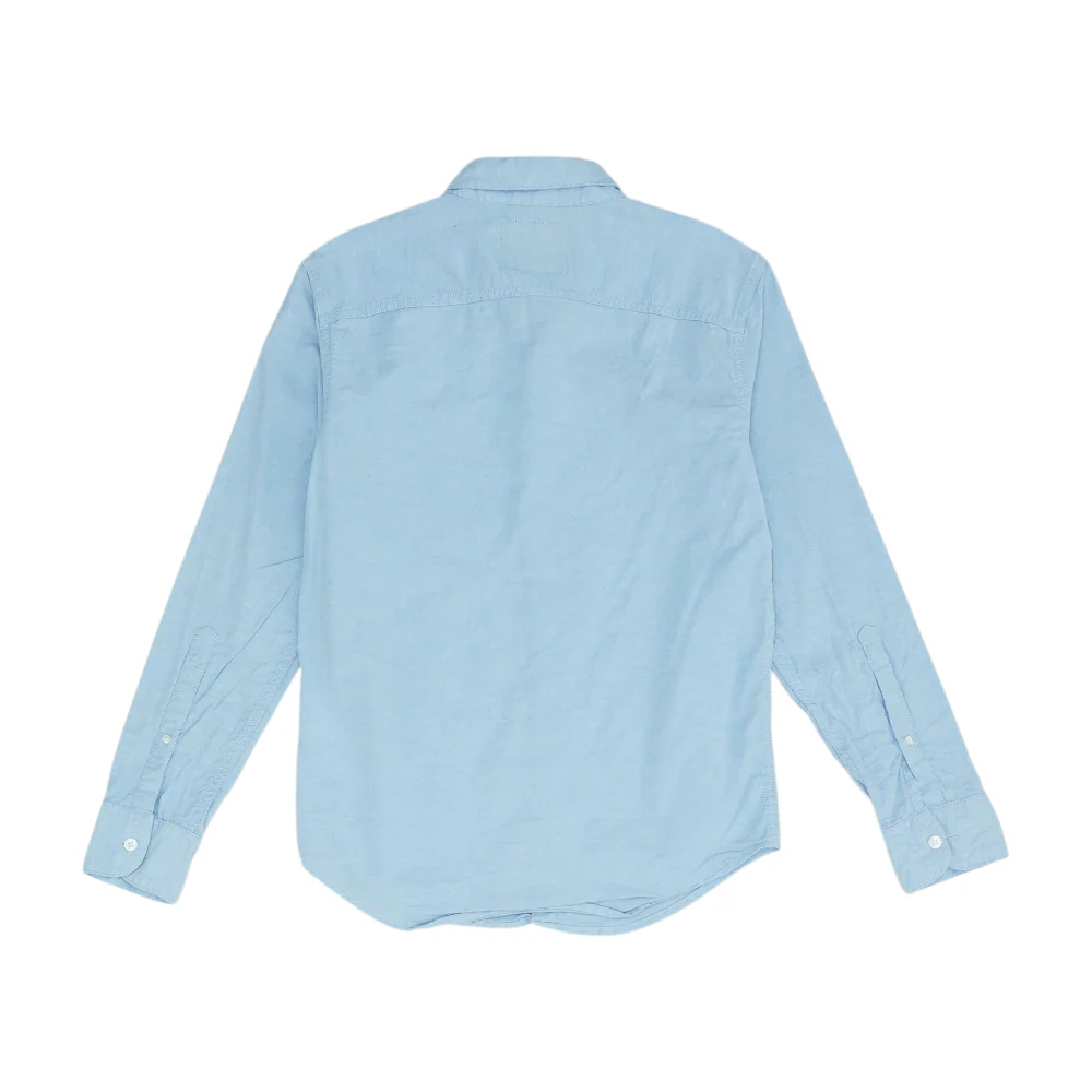 Blue Solid Long Sleeve Button Down - Image 2