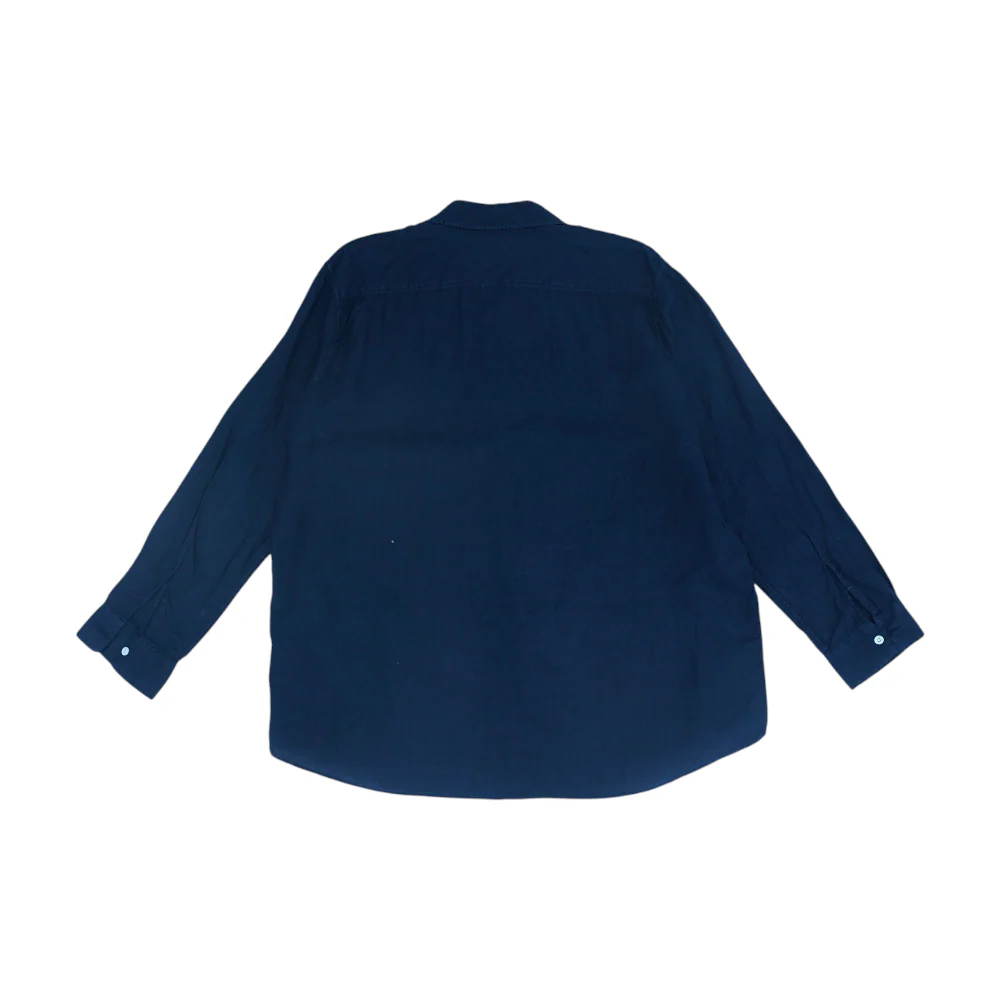 Navy Solid Long Sleeve Button Down - Image 2