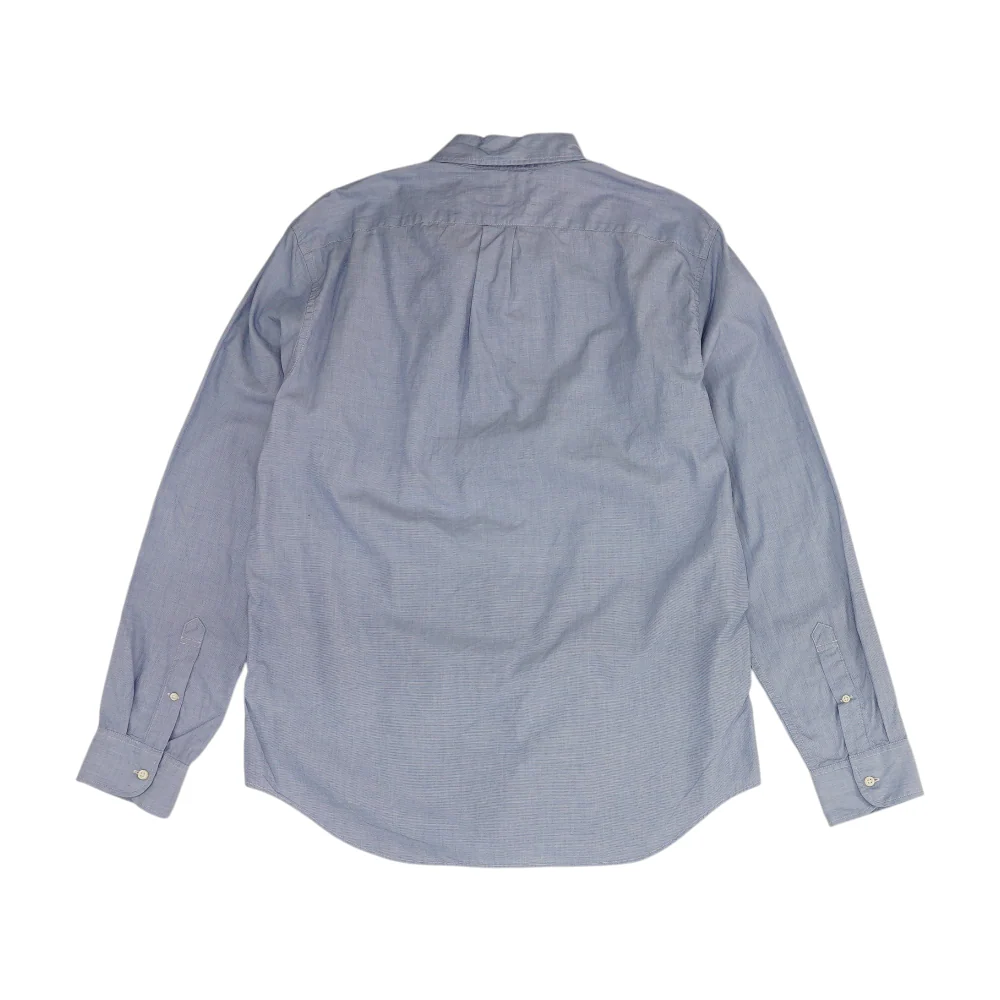 Blue Solid Long Sleeve Button Down - Image 2