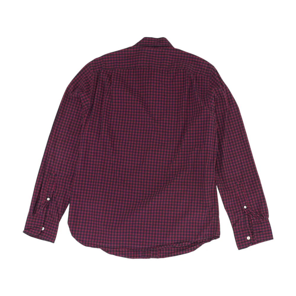 Navy Check Long Sleeve Button Down - Image 2