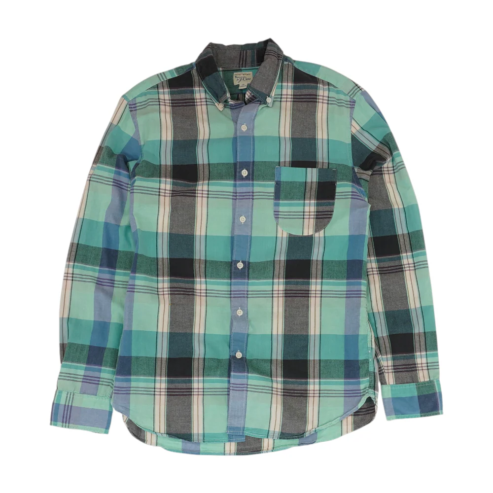 Blue Plaid Long Sleeve Button Down