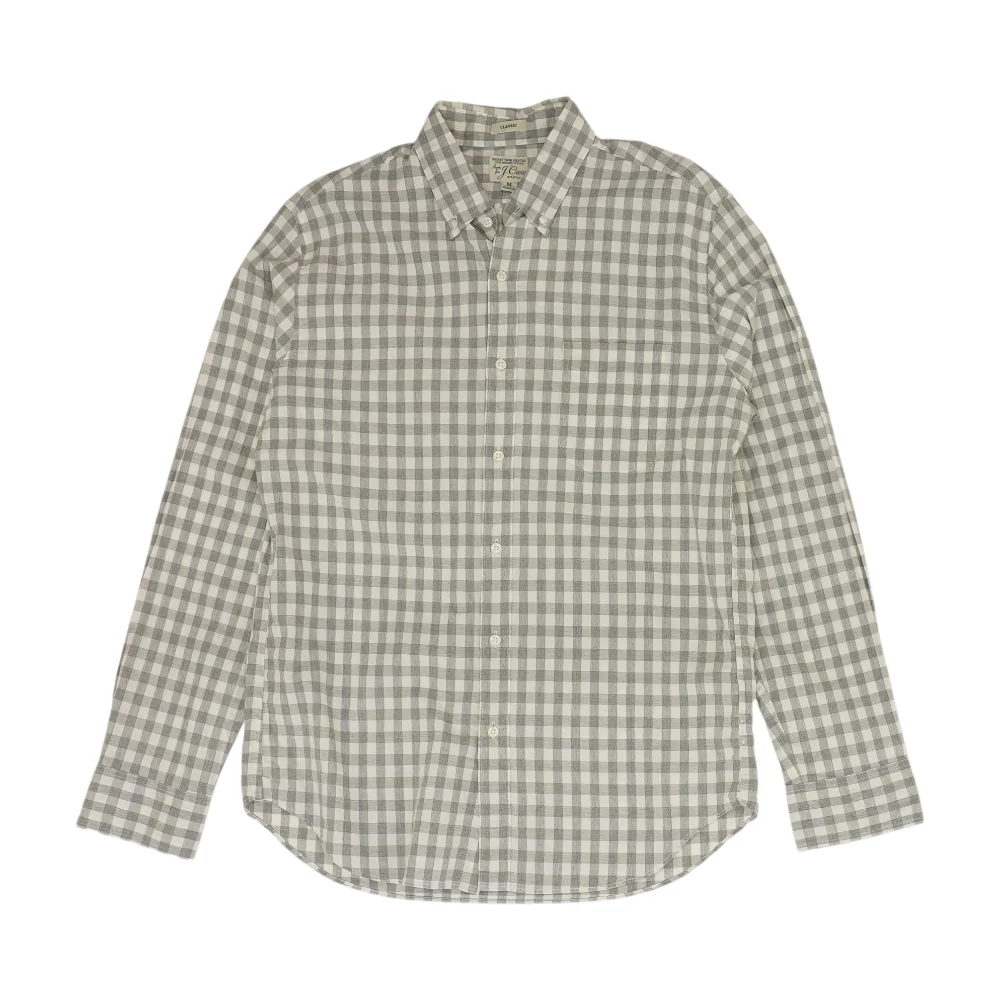 Gray Check Long Sleeve Button Down