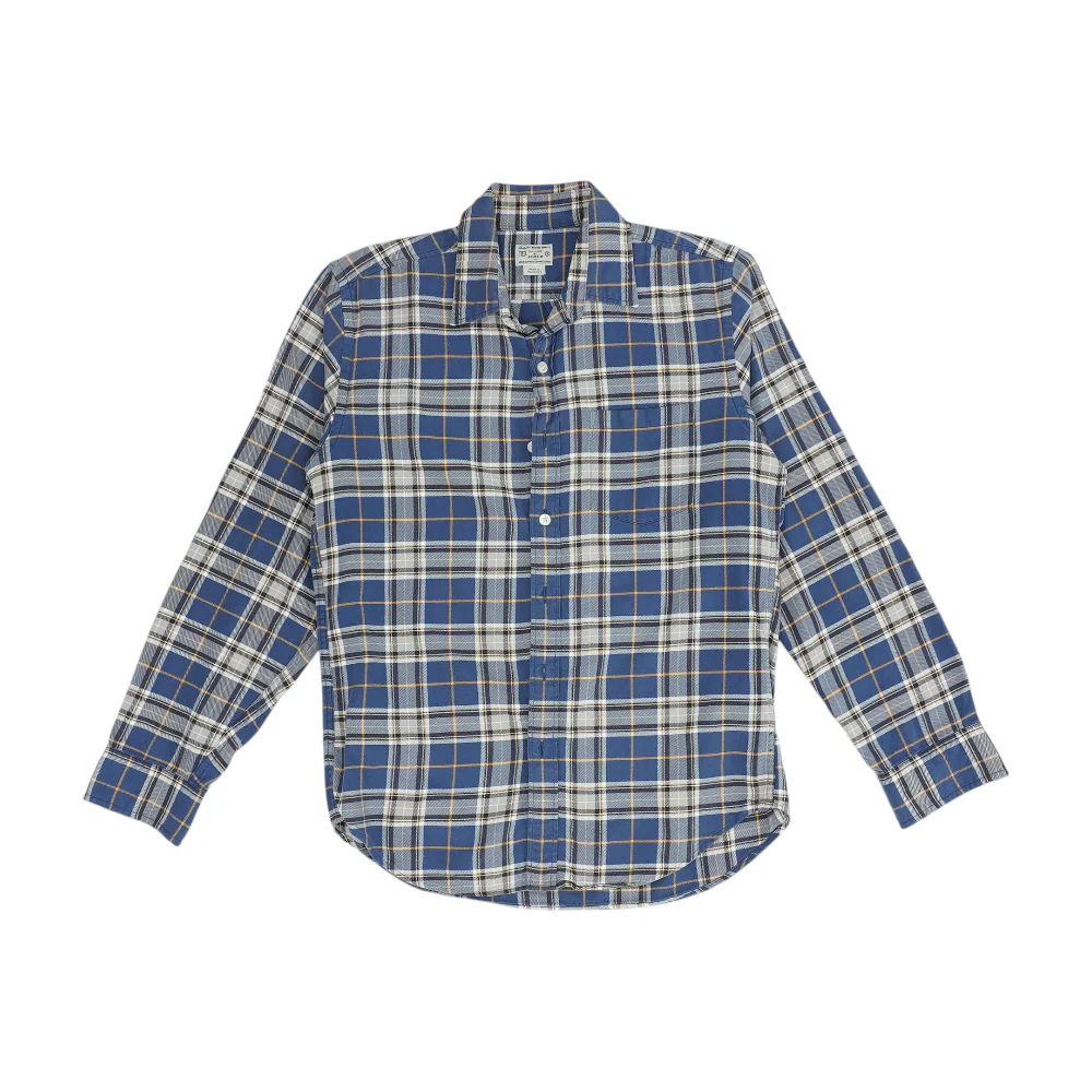 Blue Plaid Long Sleeve Button Down