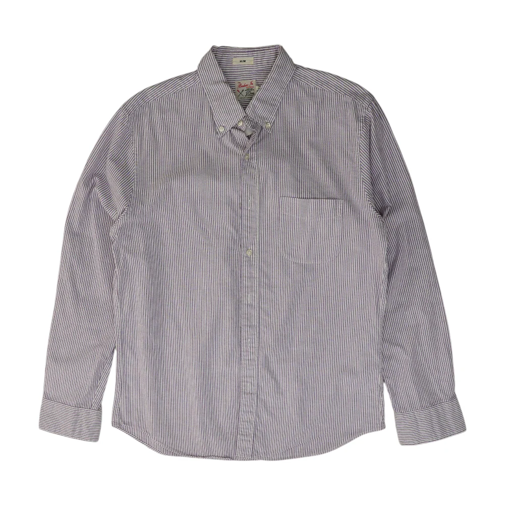 Purple Striped Long Sleeve Button Down