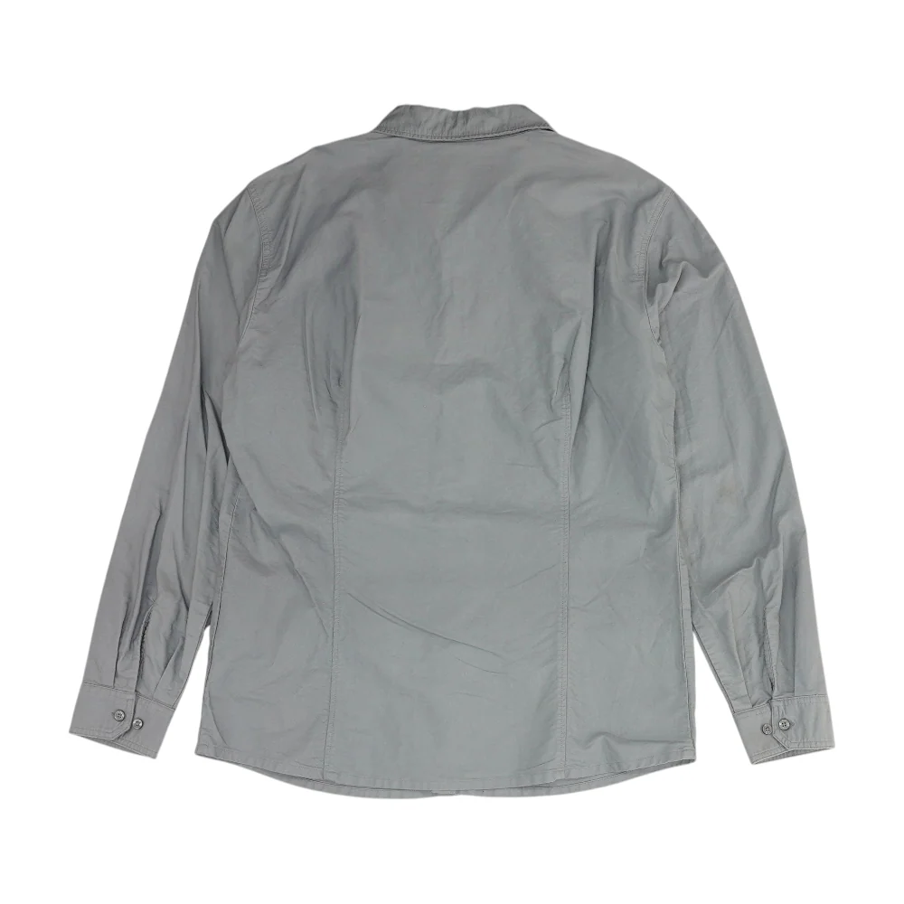 Gray Solid Long Sleeve Button Down - Image 2