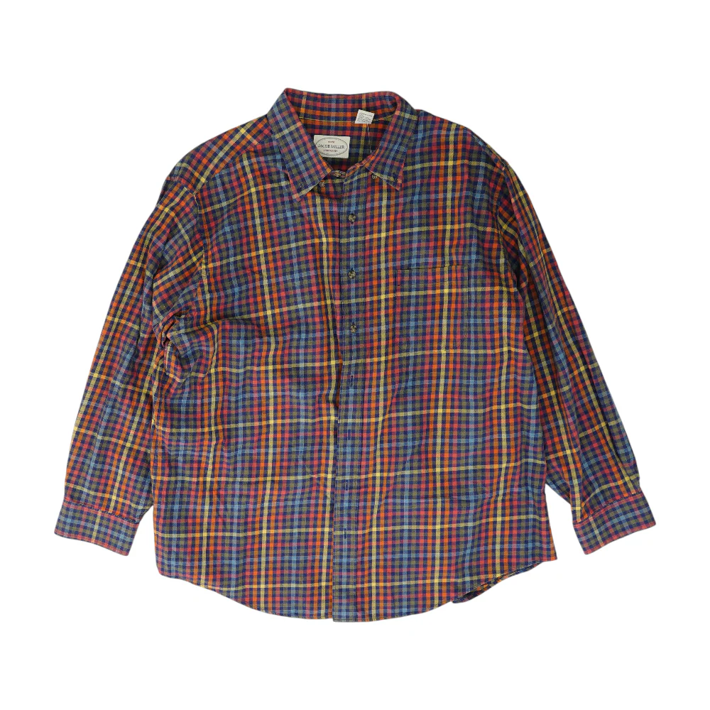 Multi Check Long Sleeve Button Down
