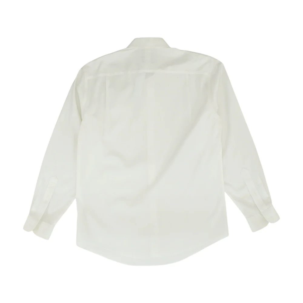 White Solid Long Sleeve Button Down - Image 2