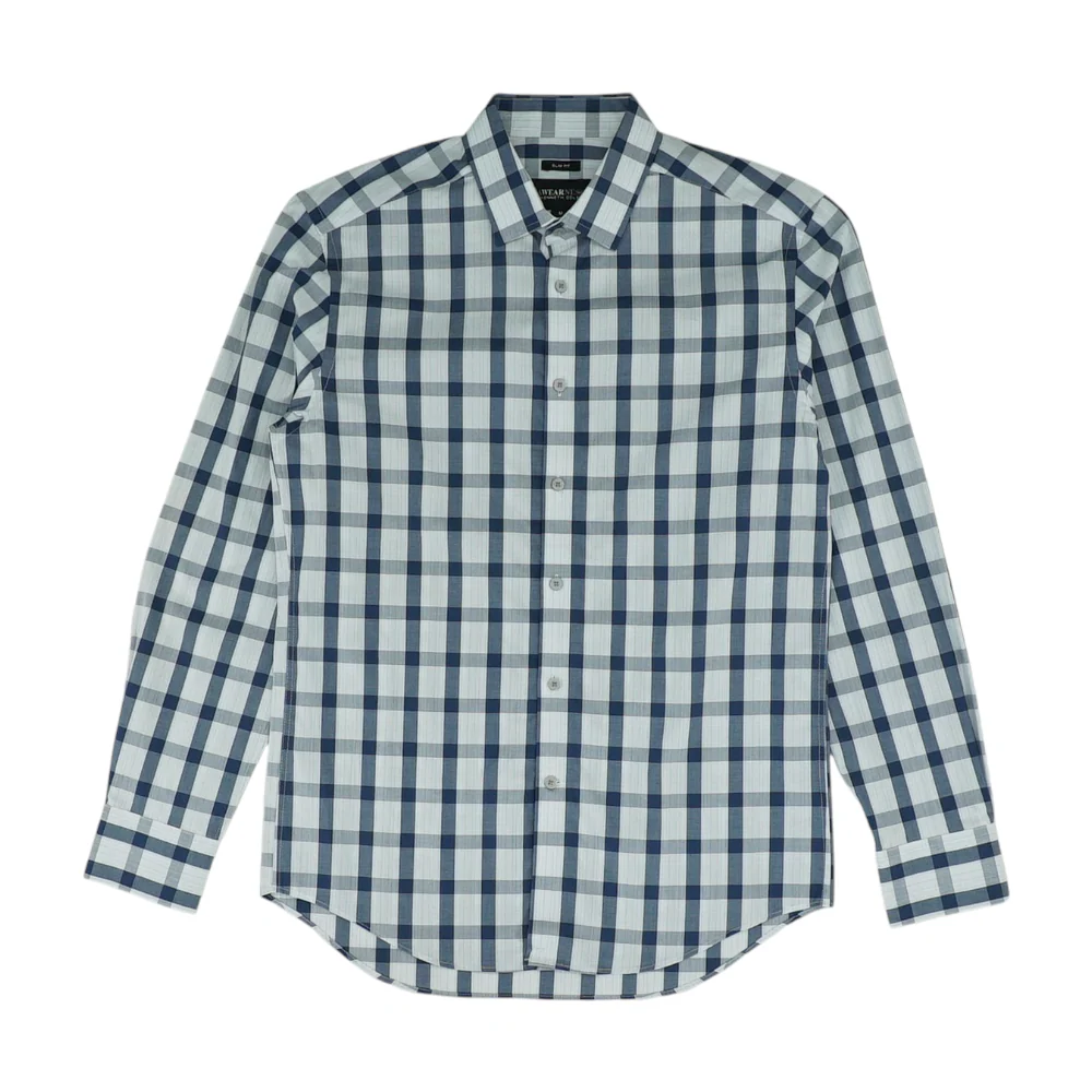 Blue Check Long Sleeve Button Down