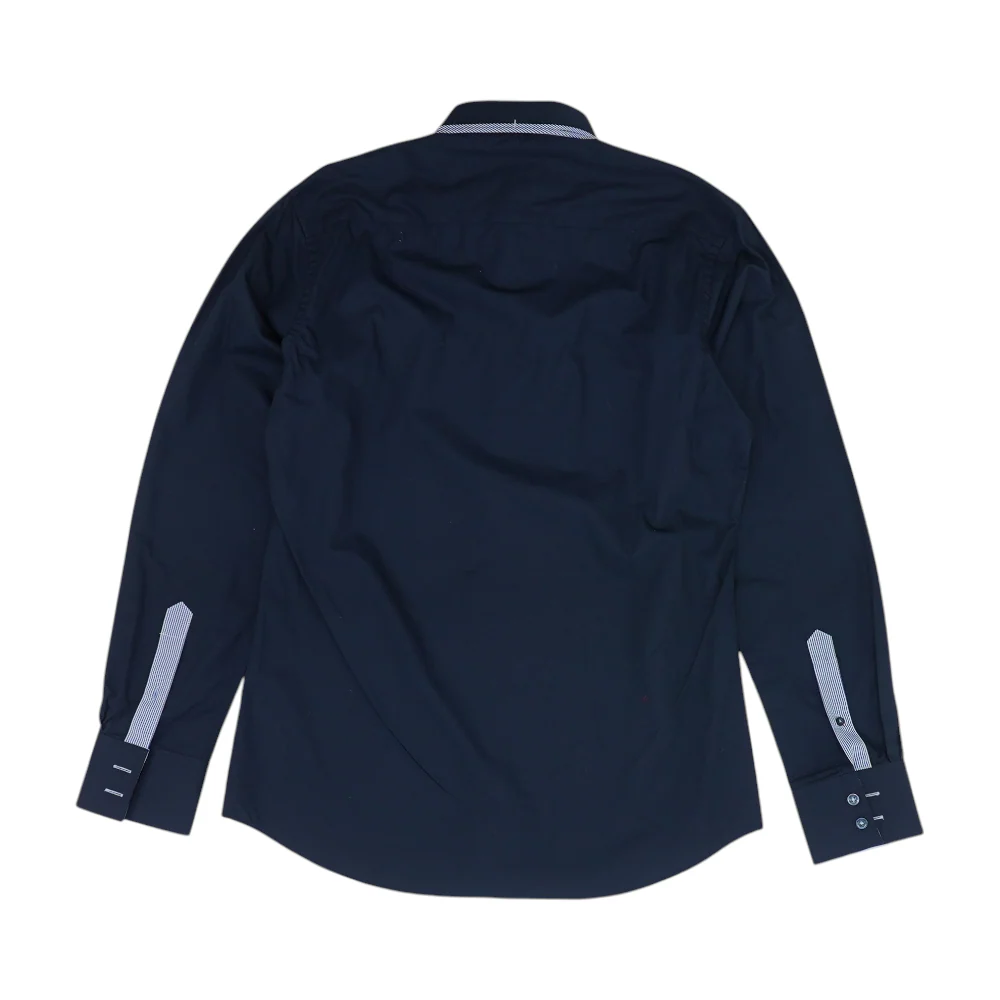 Navy Solid Long Sleeve Button Down - Image 2