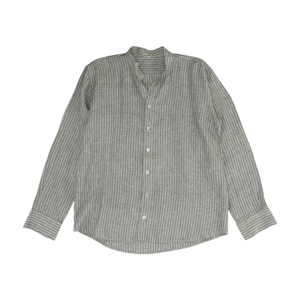 Gray Striped Long Sleeve Button Down