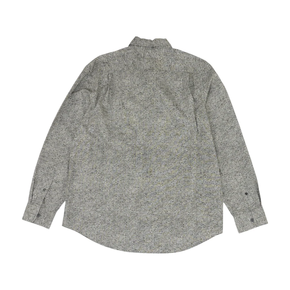 Gray Solid Long Sleeve Button Down - Image 2